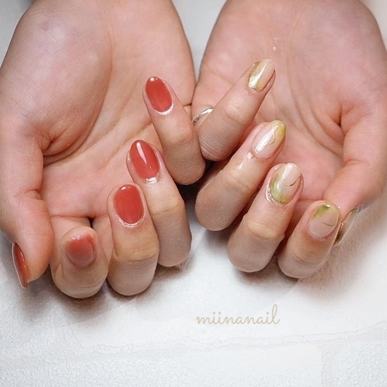 秋 オールシーズン 旅行 ハンド ニュアンス Miinanailのネイルデザイン No ネイルブック