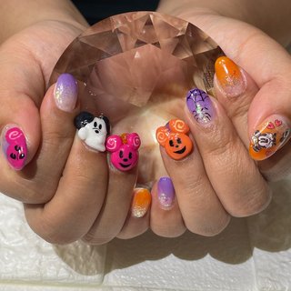 ディズニーハロウィンのネイルデザイン ネイルブック