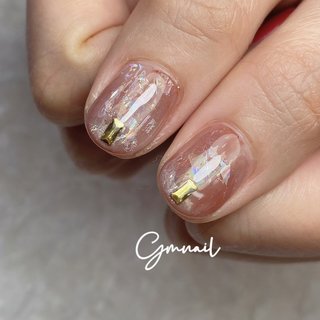 オーロラ 茶色ネイルのネイルデザイン ネイルブック