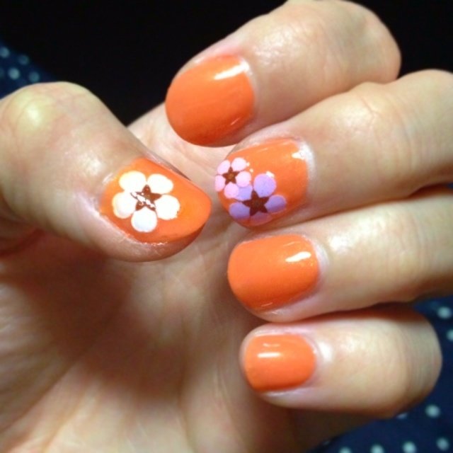 オレンジ マニキュア 西出 奈々恵のネイルデザイン No ネイルブック