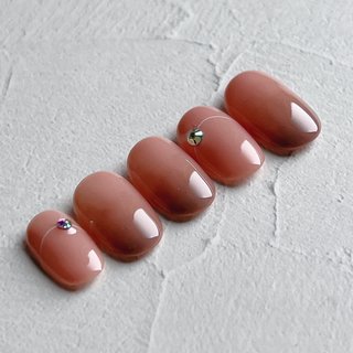 ショートオーバルのネイルデザイン｜ネイルブック