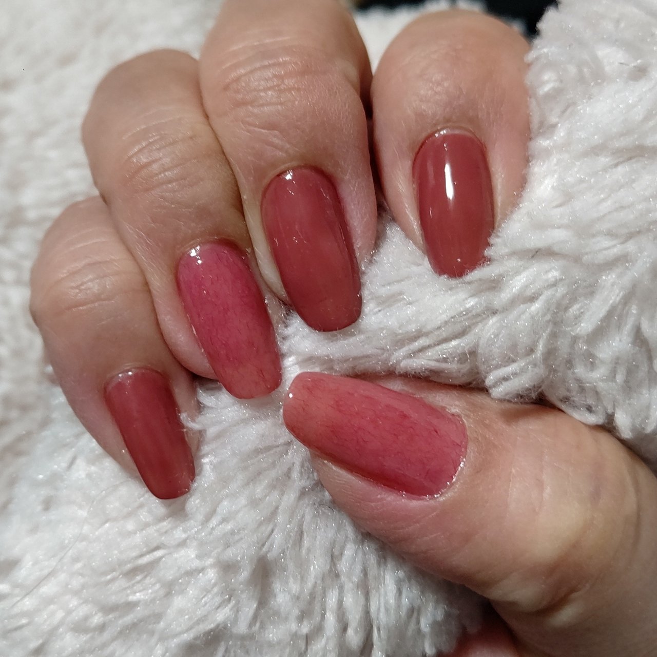 ハンド ワンカラー ピンク ボルドー スモーキー Yk25のネイルデザイン No ネイルブック