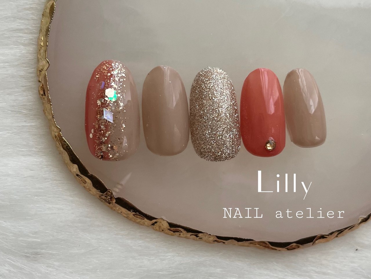 冬 ハンド ラメ ワンカラー ニュアンス Nail Atelier Lillyのネイルデザイン No ネイルブック