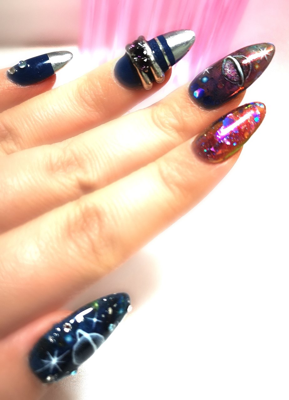 ネイルンページ ハンド/マグネット/ロング/グリーン/ジェルネイル - Nail Z