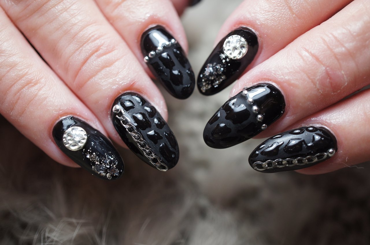 ブラック 埼玉県上尾市jewel Nailのネイルデザイン No ネイルブック
