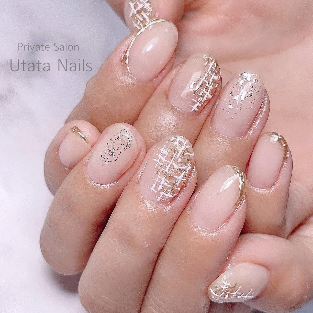 秋/冬/クリスマス/オフィス/ハンド - utata_nailのネイルデザイン[No