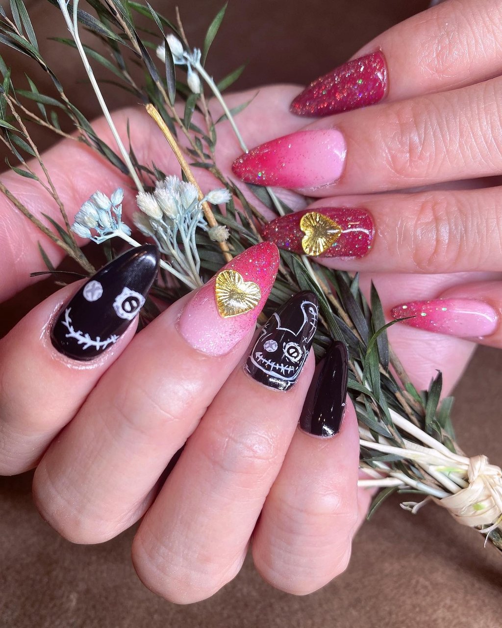 秋 ハロウィン ハンド グラデーション ラメ Nakanailのネイルデザイン No ネイルブック