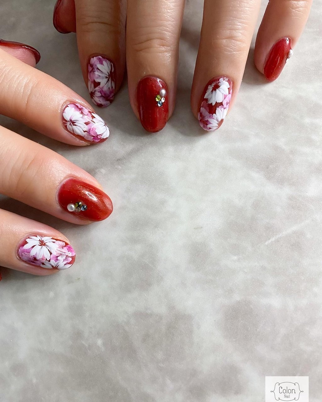 冬 オールシーズン クリスマス パーティー ハンド コロンネイルのネイルデザイン No ネイルブック