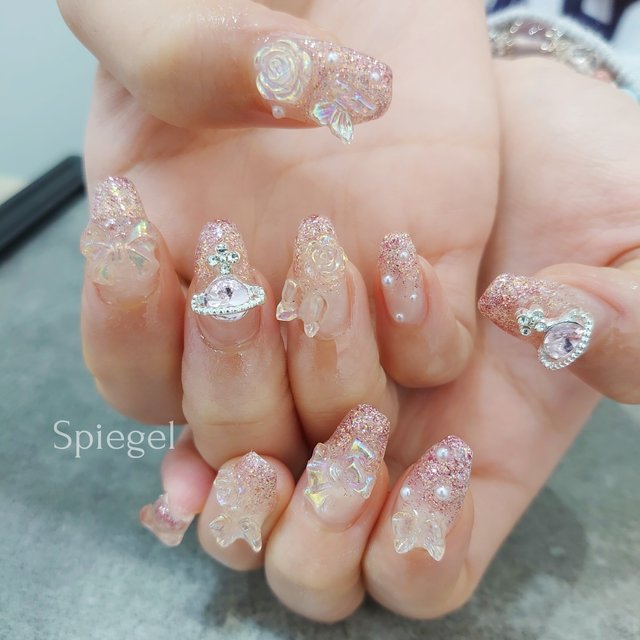 白ラメ　韓国ネイル　リング　指輪　ネイルチップ plusnao ネイルリング チップリング レディース アクセサリー 爪