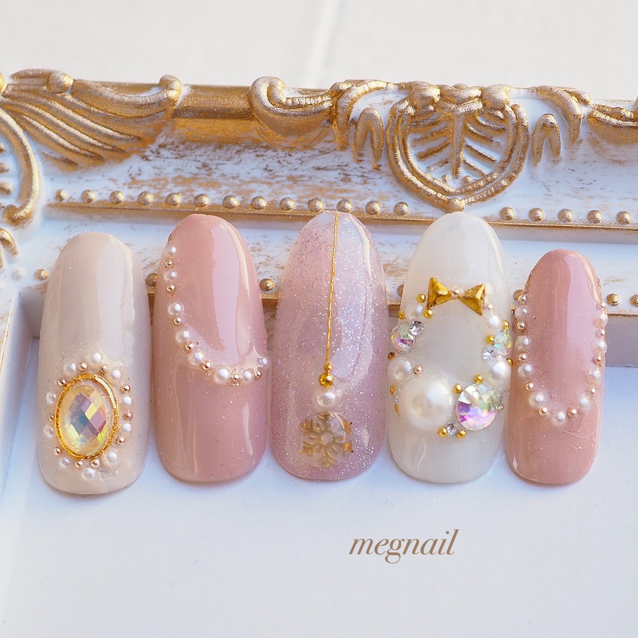 冬 クリスマス ブライダル パーティー ハンド Megnailのネイルデザイン No ネイルブック
