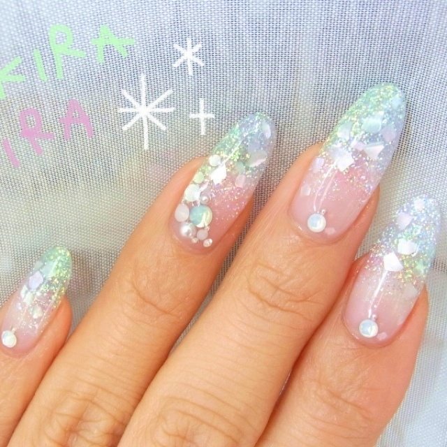 ラメ クリア Nail Salon Mille Fleur のネイルデザイン No 1156 ネイルブック