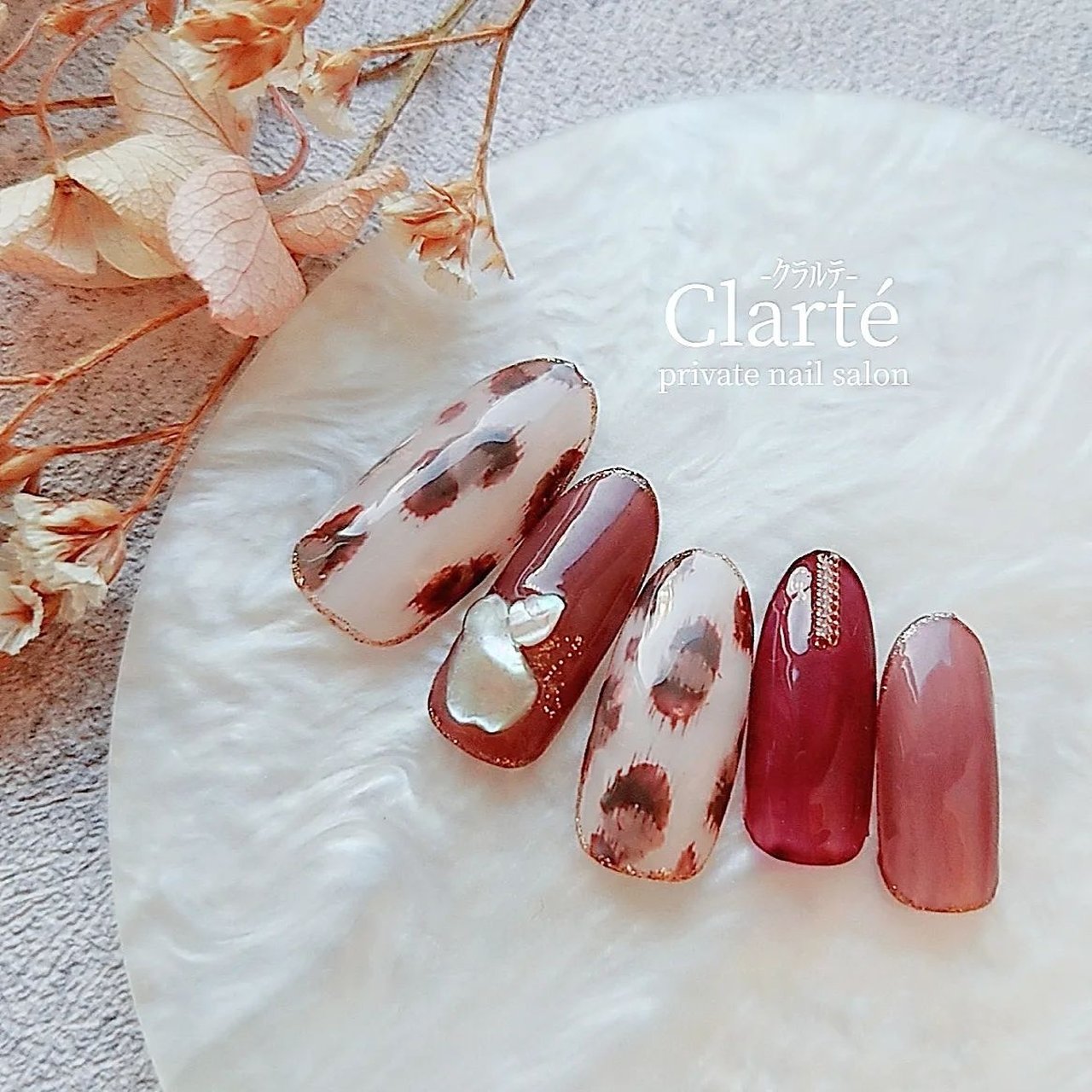 秋 冬 オフィス ハンド ニュアンス Clarte ｸﾗﾙﾃ Private Nail Salonのネイルデザイン No ネイルブック