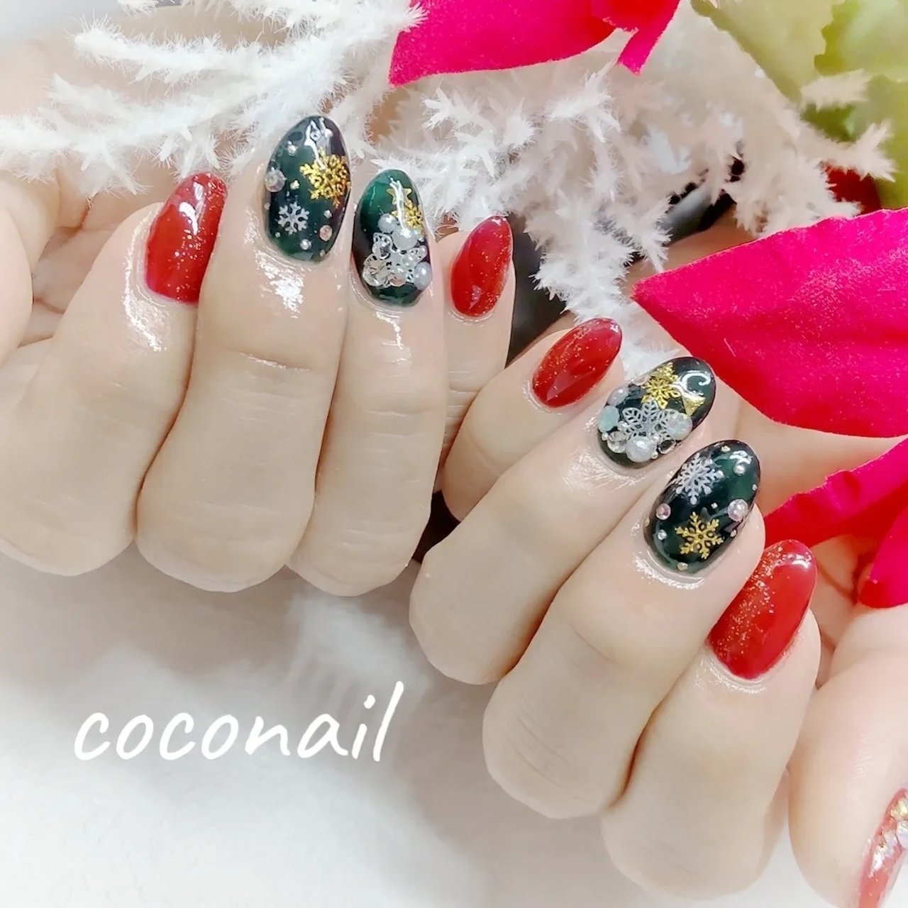 冬 クリスマス デート 女子会 ハンド Coco Nailのネイルデザイン No ネイルブック