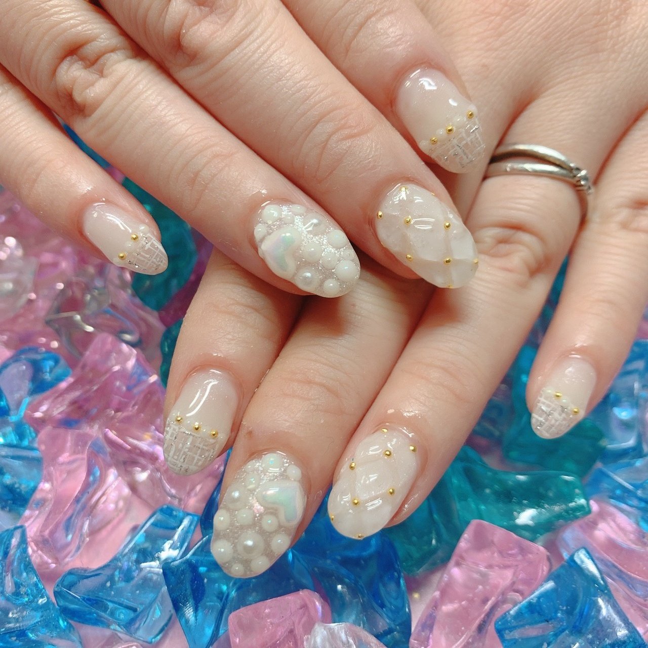 冬/オールシーズン/ハンド/ツイード/キルティング - eriko＊のネイル