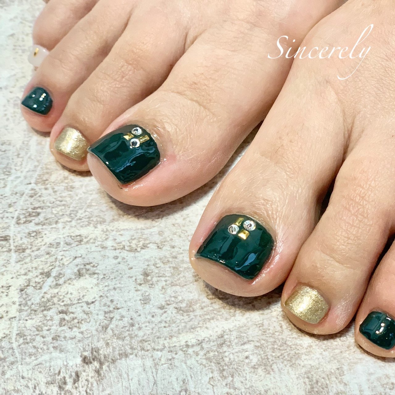 秋 冬 クリスマス パーティー フット Sincerelyのネイルデザイン No ネイルブック