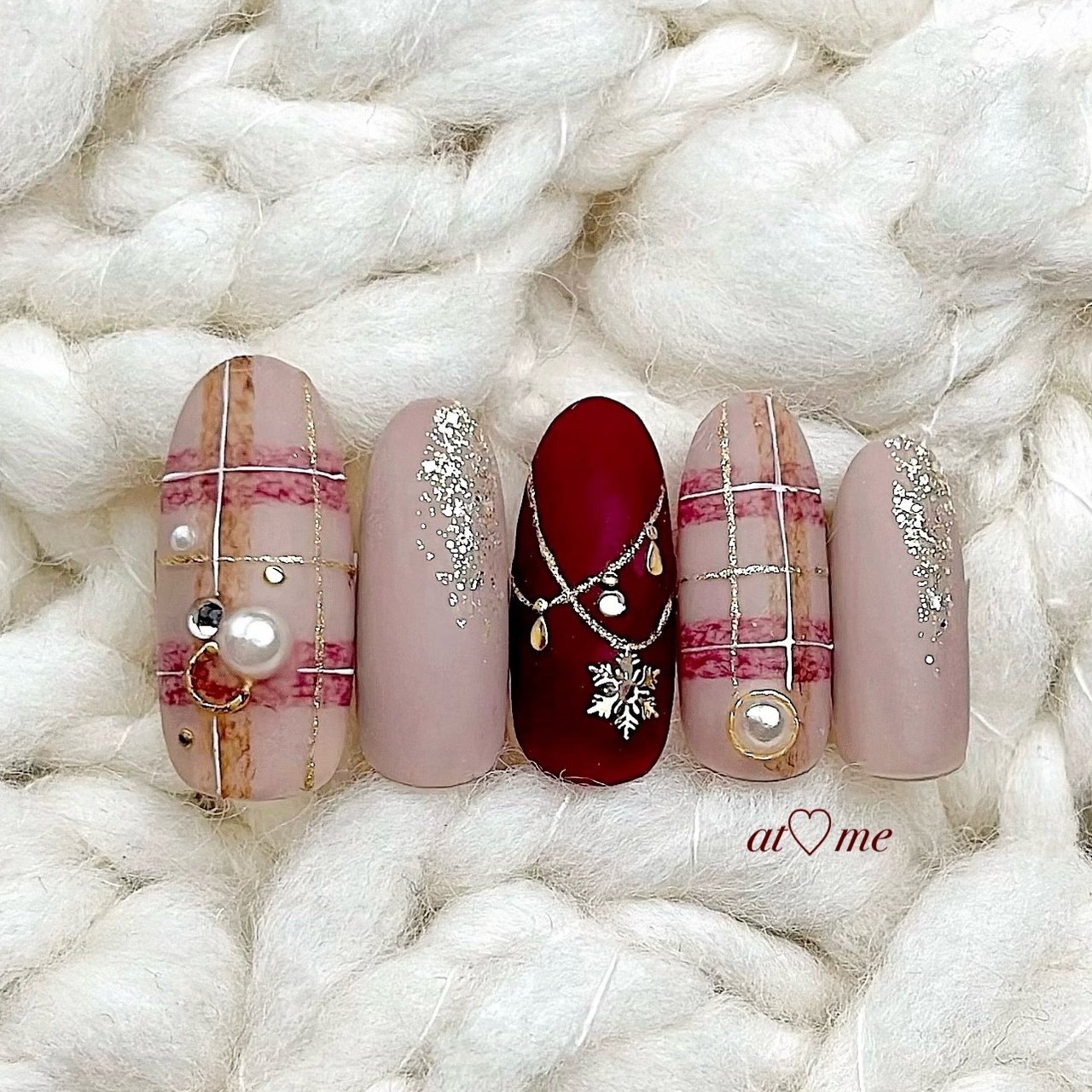 秋 冬 クリスマス パーティー ハンド At Meのネイルデザイン No ネイルブック