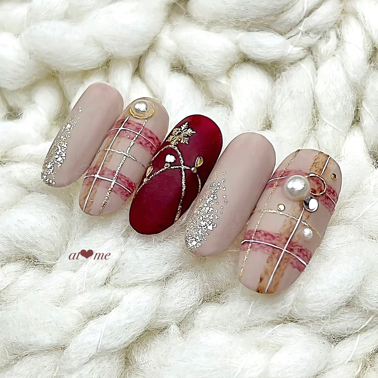 秋 冬 クリスマス パーティー ハンド At Meのネイルデザイン No ネイルブック