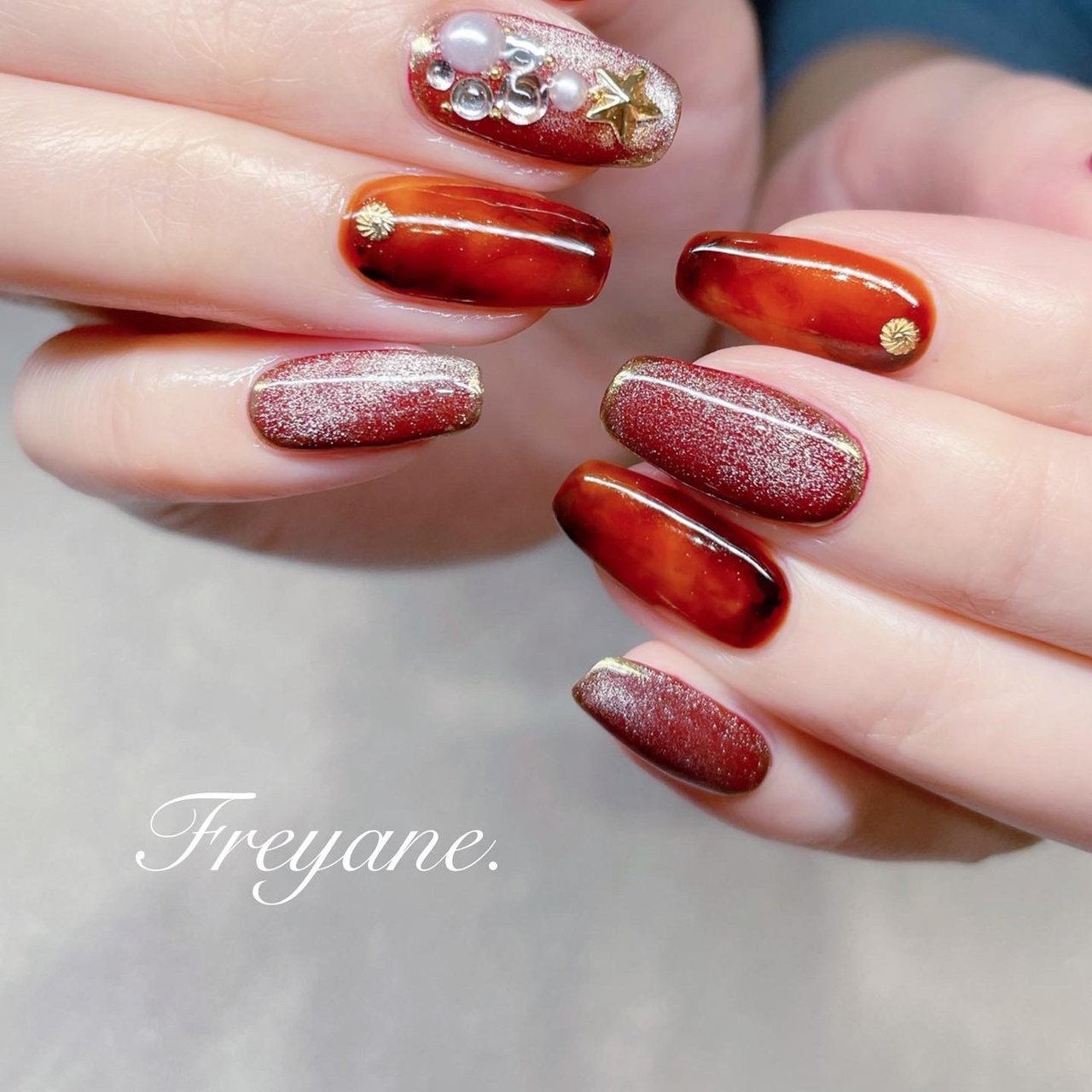 冬 クリスマス パーティー 女子会 ハンド Freyane のネイルデザイン No ネイルブック