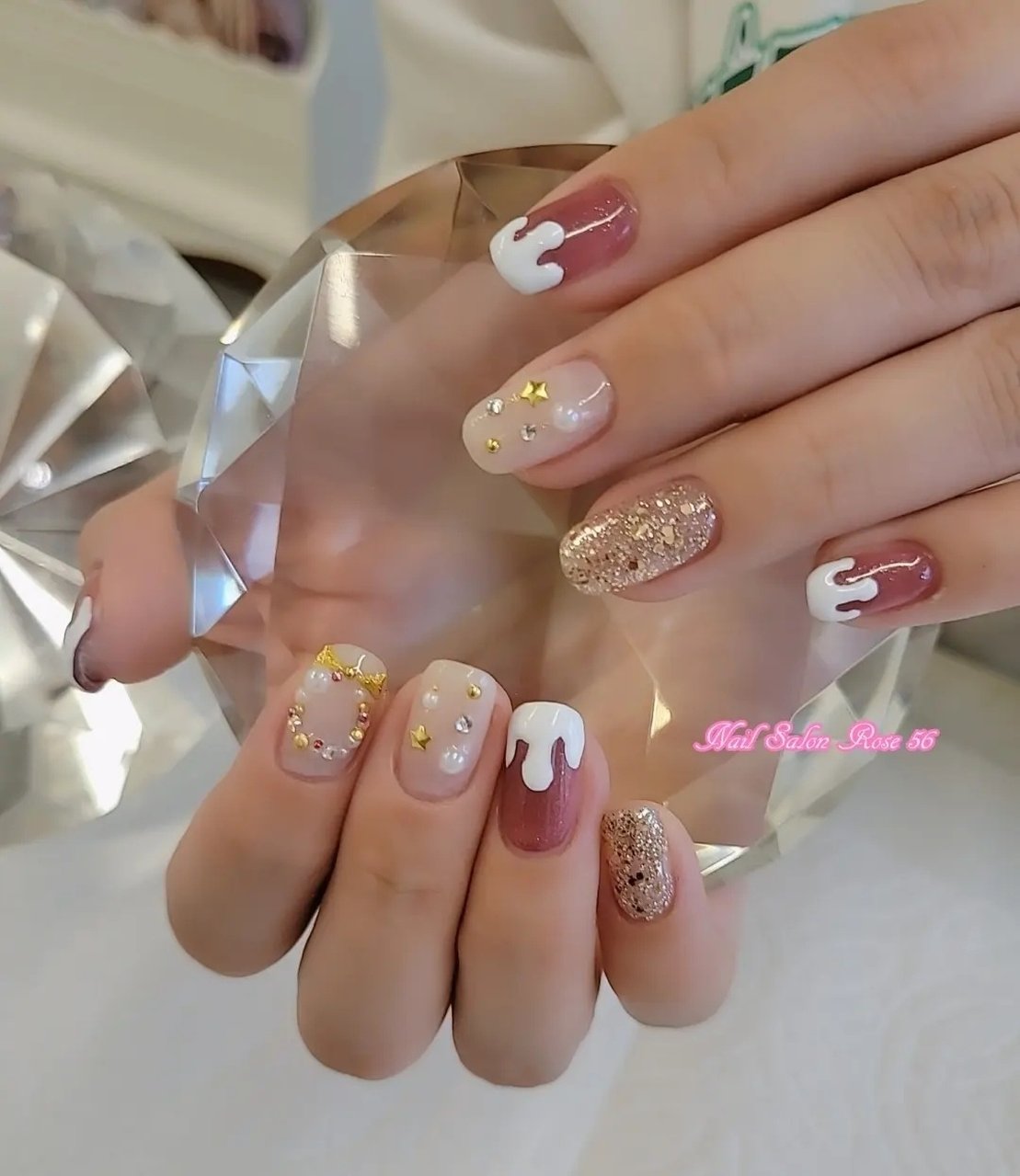 クリスマス ハンド ジェルネイル お客様 Nail Salon Rose 56のネイルデザイン No ネイルブック