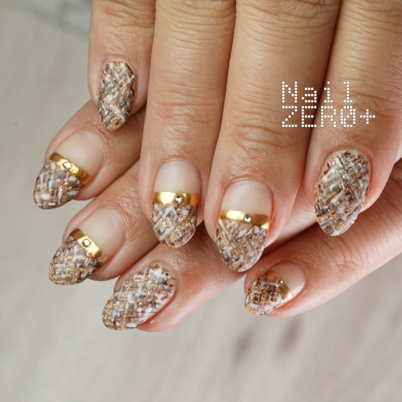 冬/オフィス/女子会/ハンド/ツイード - 塩見隼人 [池袋]ネイルゼロ