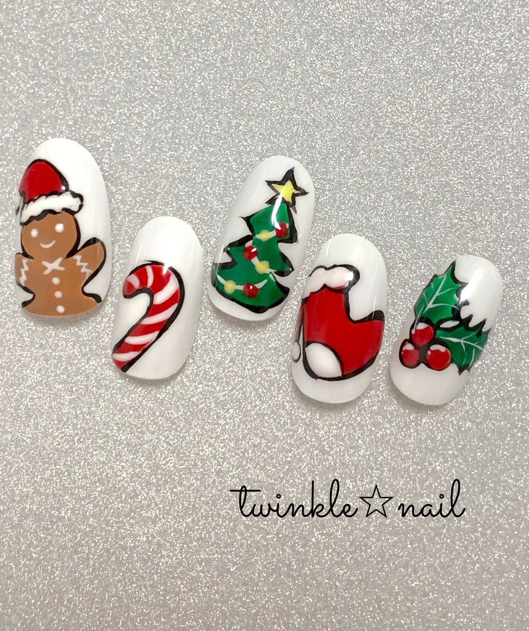 冬 クリスマス デート 女子会 ハンド Twinkle Nailのネイルデザイン No ネイルブック