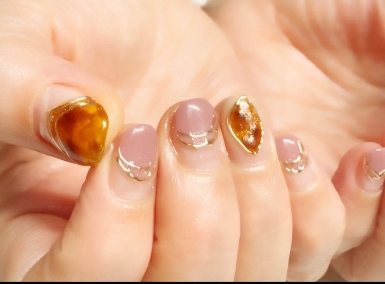 秋 冬 オフィス デート ハンド Nail Tinta14のネイルデザイン No ネイルブック