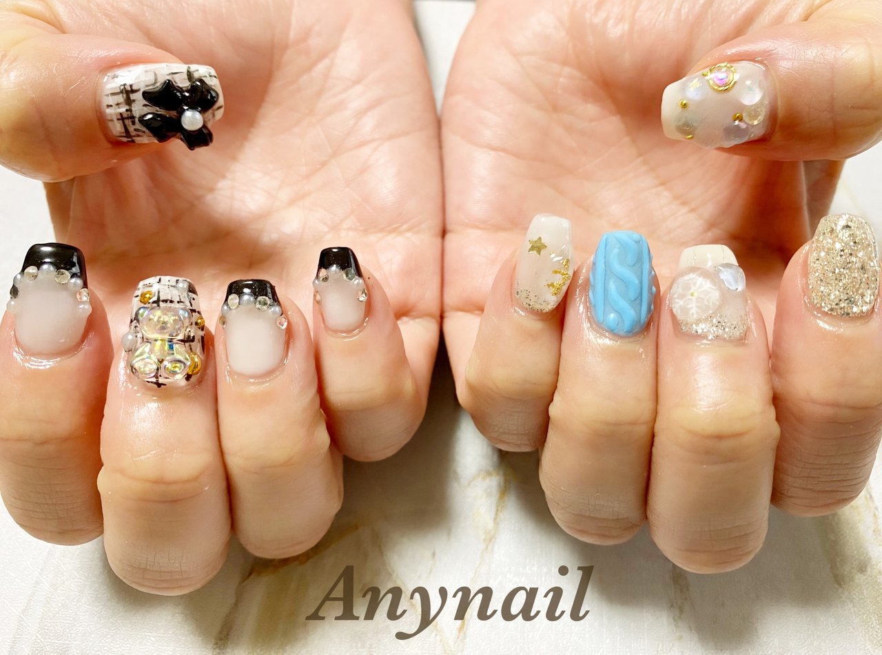 冬 お正月 クリスマス ハンド フレンチ Any Nail Kitaayaseのネイルデザイン No ネイルブック