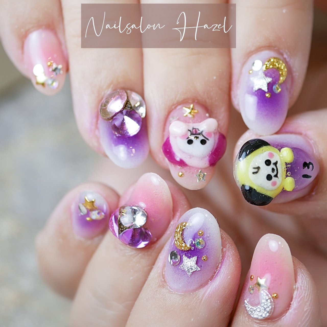 オールシーズン ライブ ハンド 3d チーク Nailsalon Hazelのネイルデザイン No ネイルブック