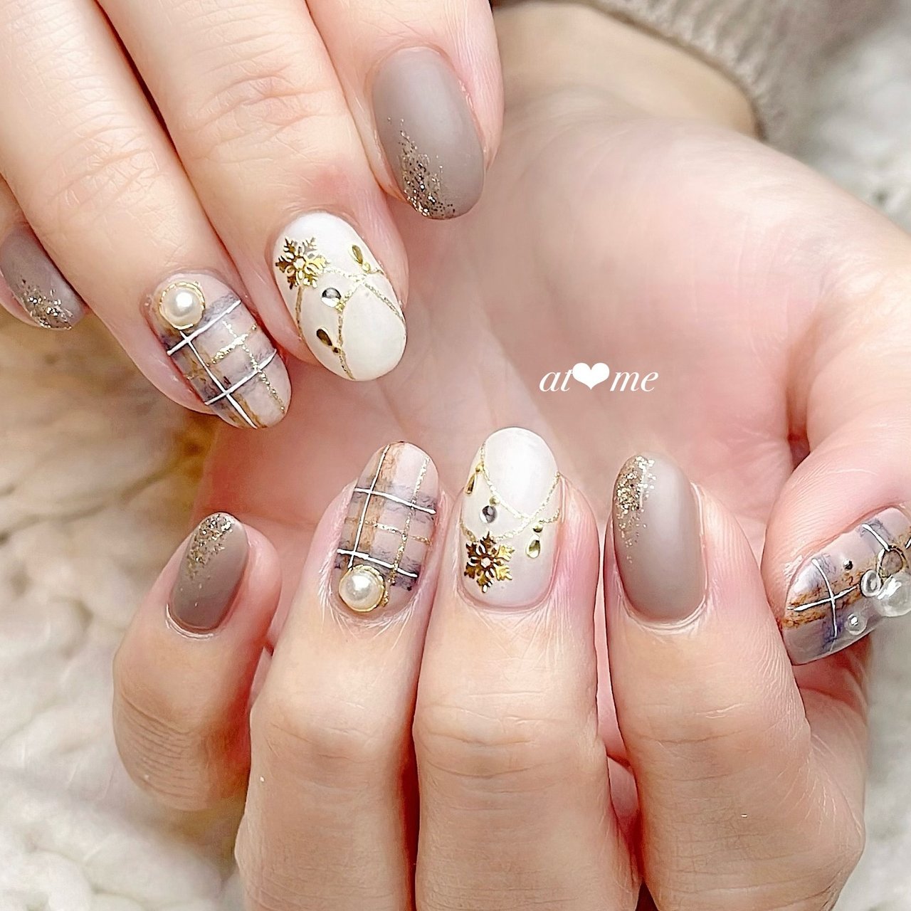 秋 冬 クリスマス デート ハンド At Meのネイルデザイン No ネイルブック