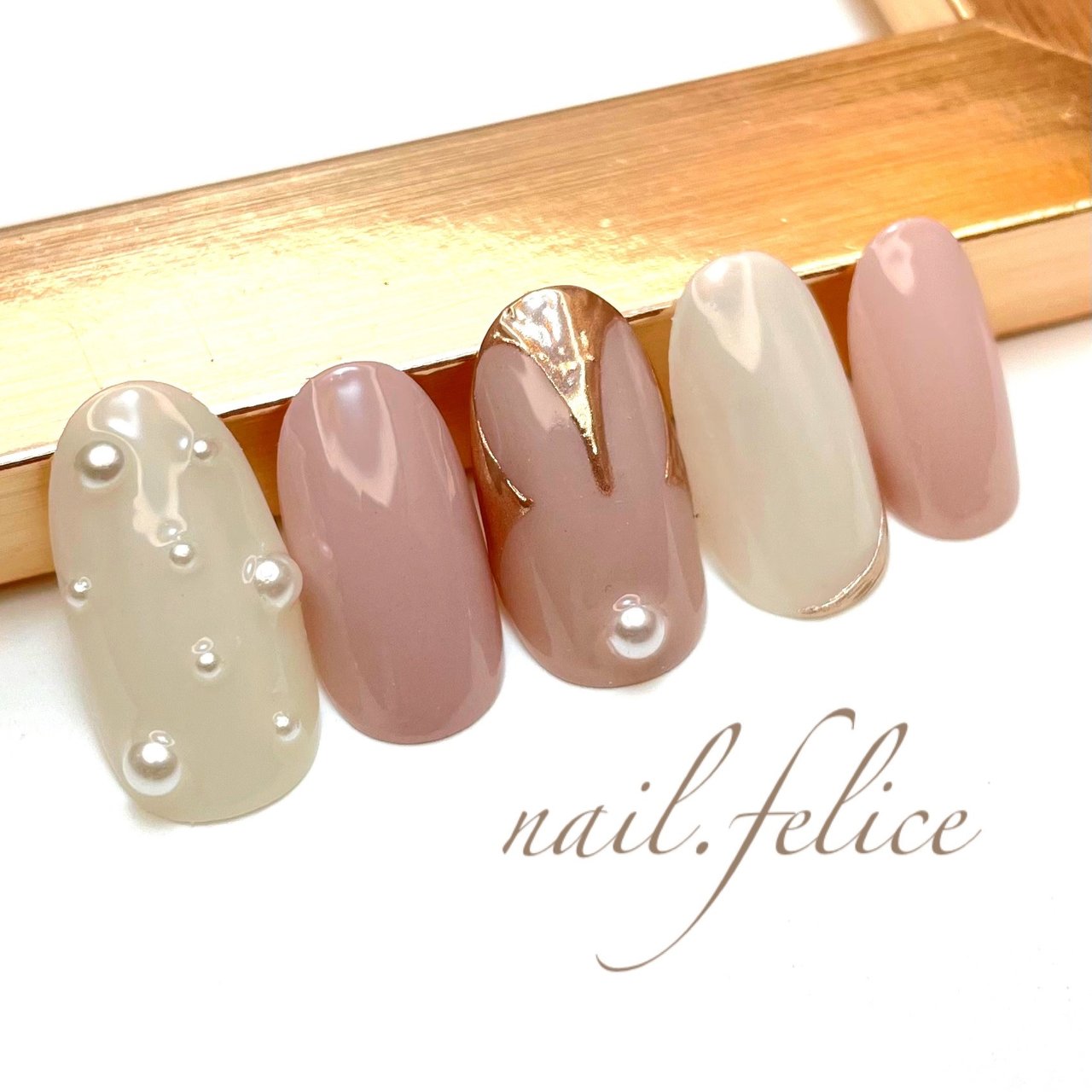 冬 お正月 ハンド シンプル ミディアム Nail Feliceのネイルデザイン No ネイルブック