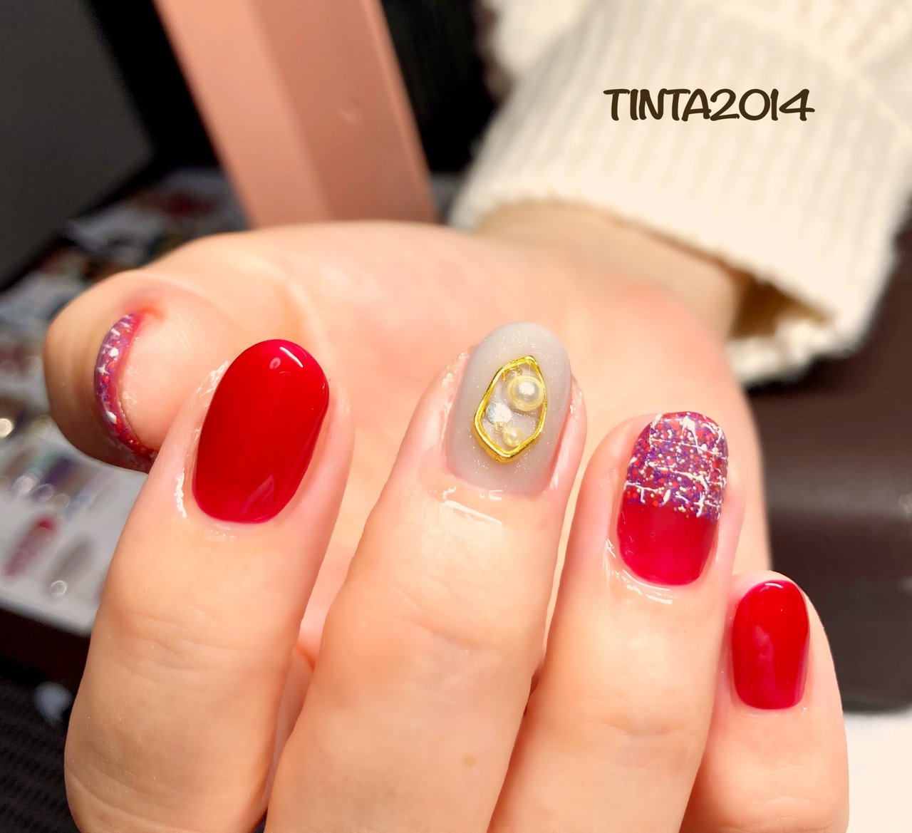 冬 クリスマス パーティー デート ハンド Nail Tinta14のネイルデザイン No ネイルブック
