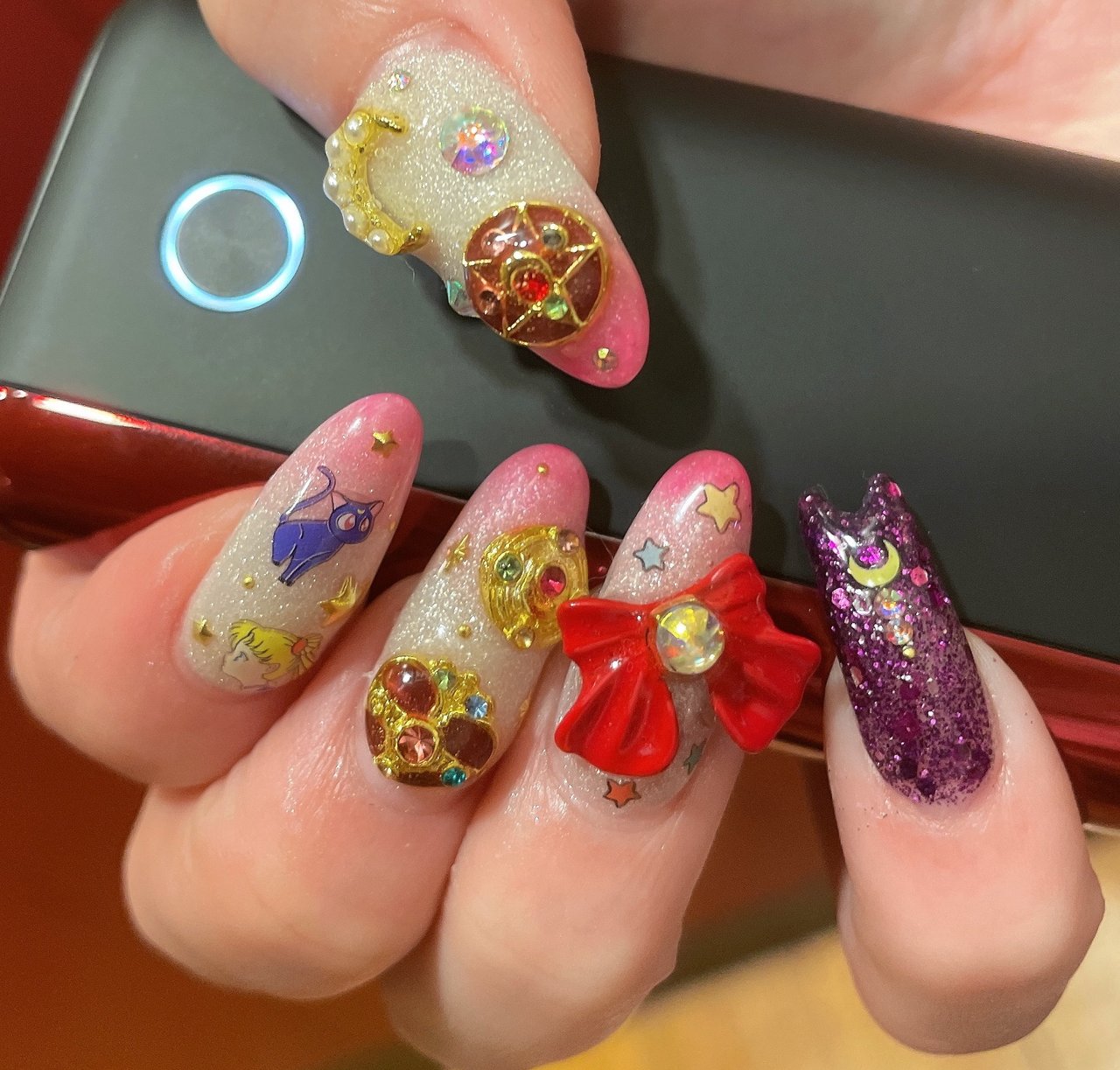 ハンド/ロング/スカルプチュア - あるちゆうのネイルデザイン[No