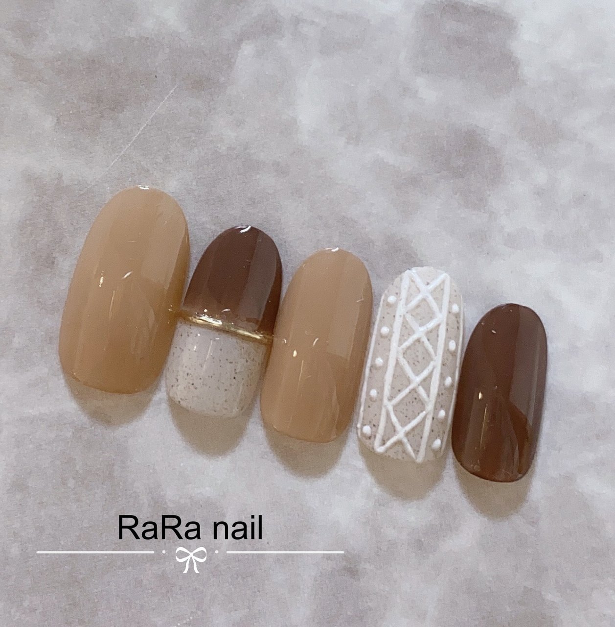 冬/ハンド/シンプル/ワンカラー/ニット - RaRa Nailのネイルデザイン