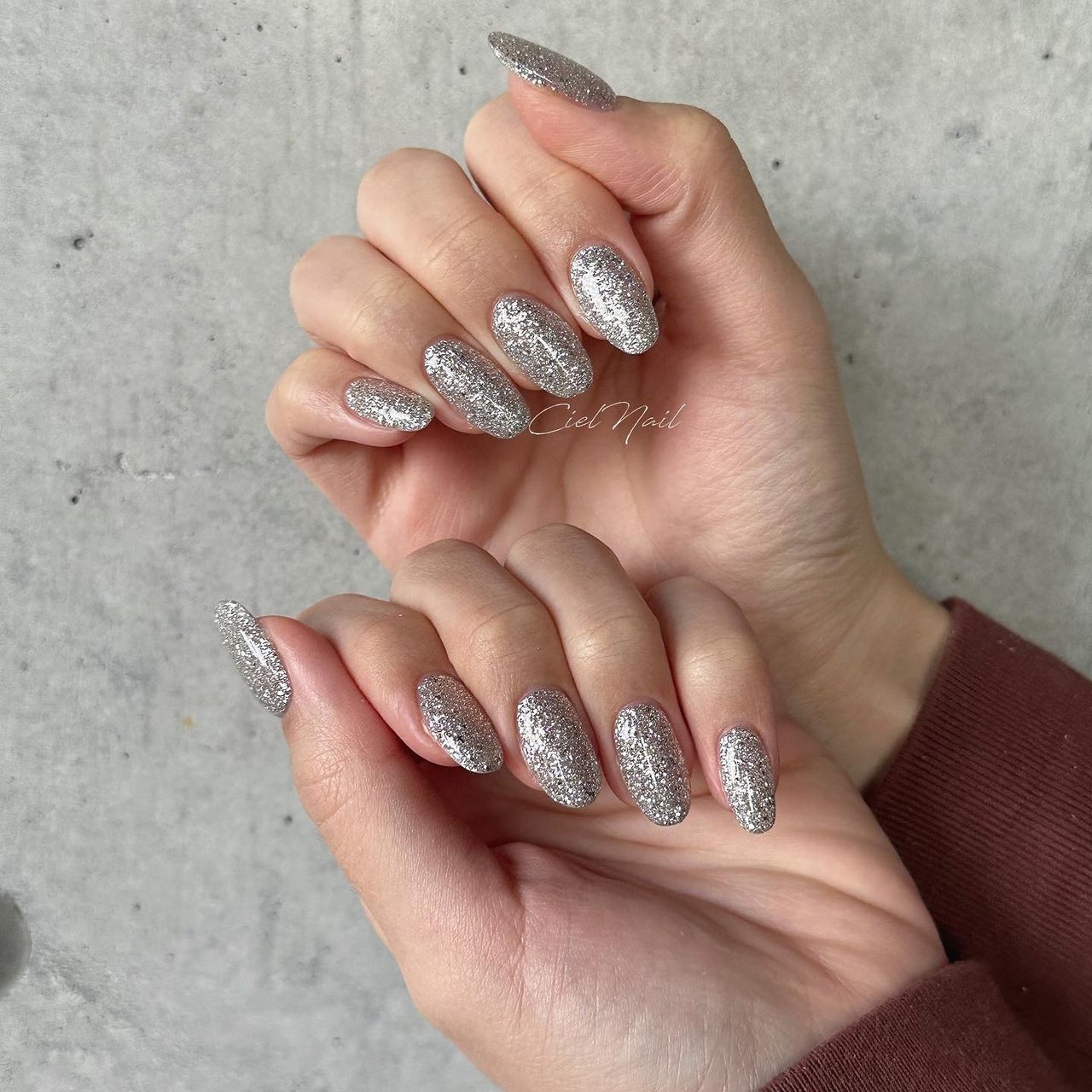 冬 シンプル ワンカラー ロング シルバー Cielnail のネイルデザイン No ネイルブック