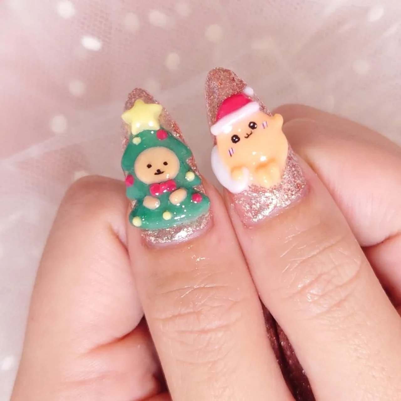 冬/クリスマス/ハンド/3D/スカルプチュア - いろはねいる asakiの