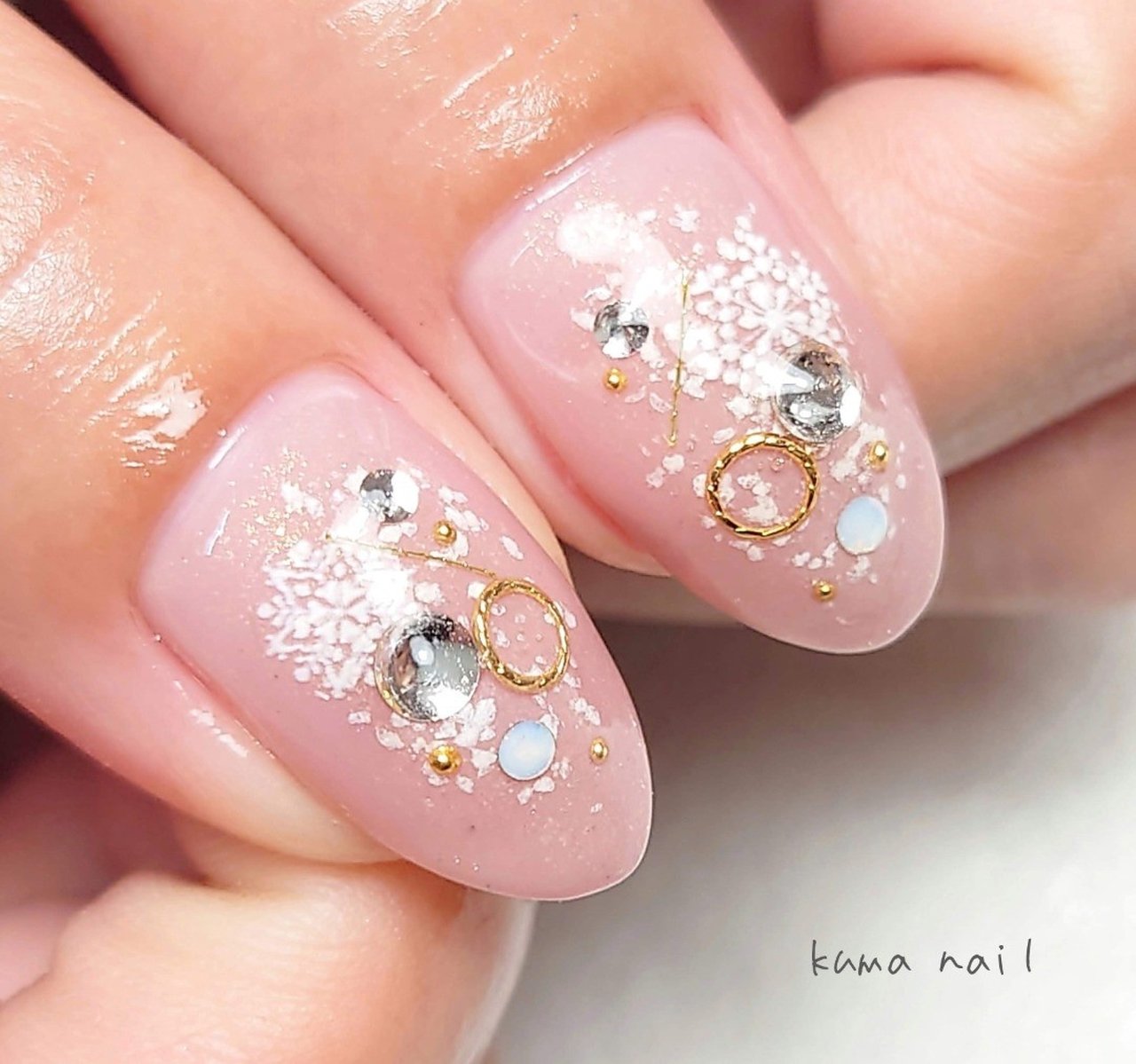 冬/クリスマス/ハンド/グラデーション/ロング - kuma＊nailのネイルデザイン[No.7767148]｜ネイルブック