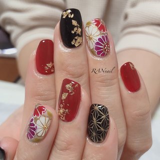 人気順｜和柄ネイル(和柄)/#出張ﾈｲﾙのネイルデザイン｜ネイルブック