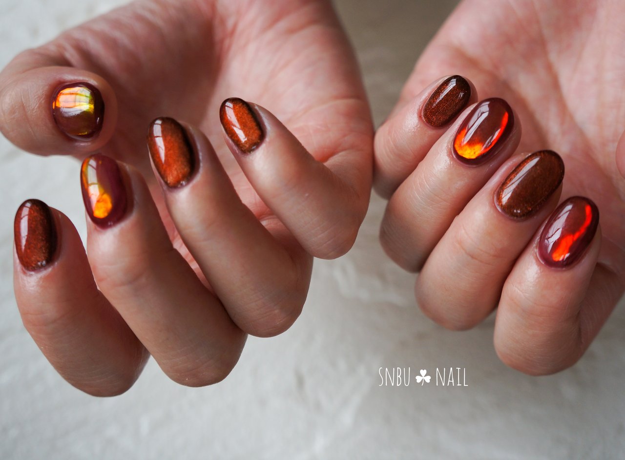 ネイルチップオーダー フルーツネイル マグネットネイル オレンジ