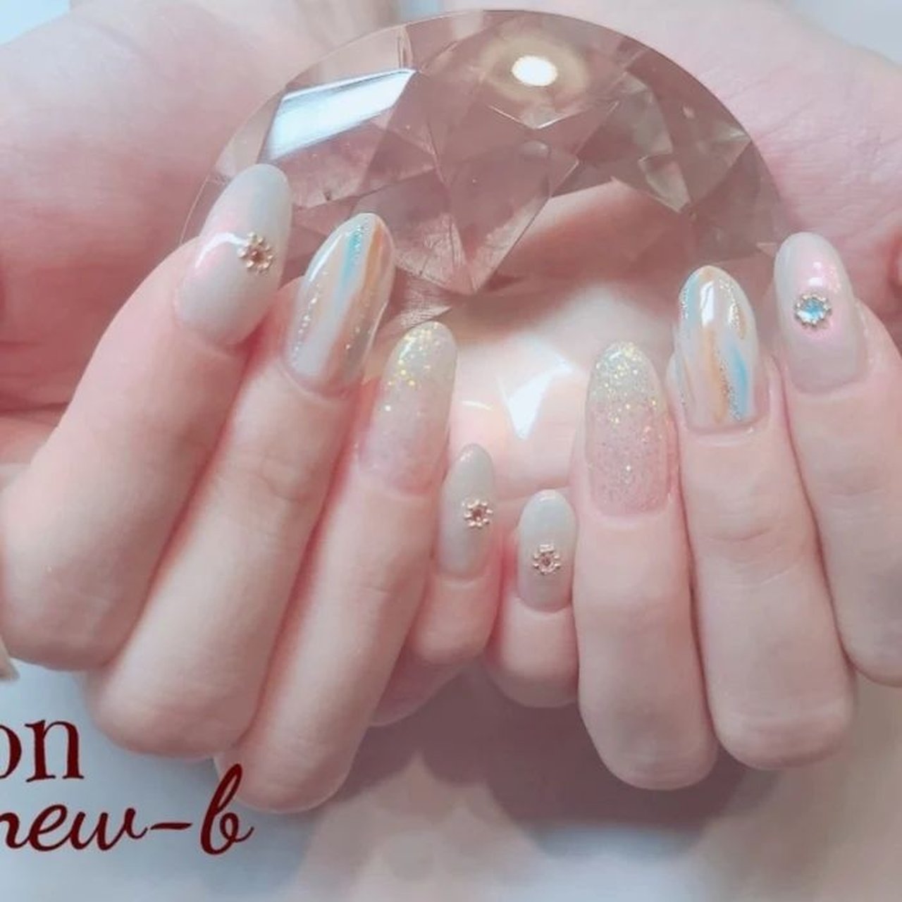 夏 ニュアンス シアー ロング オーバル New Bのネイルデザイン No ネイルブック