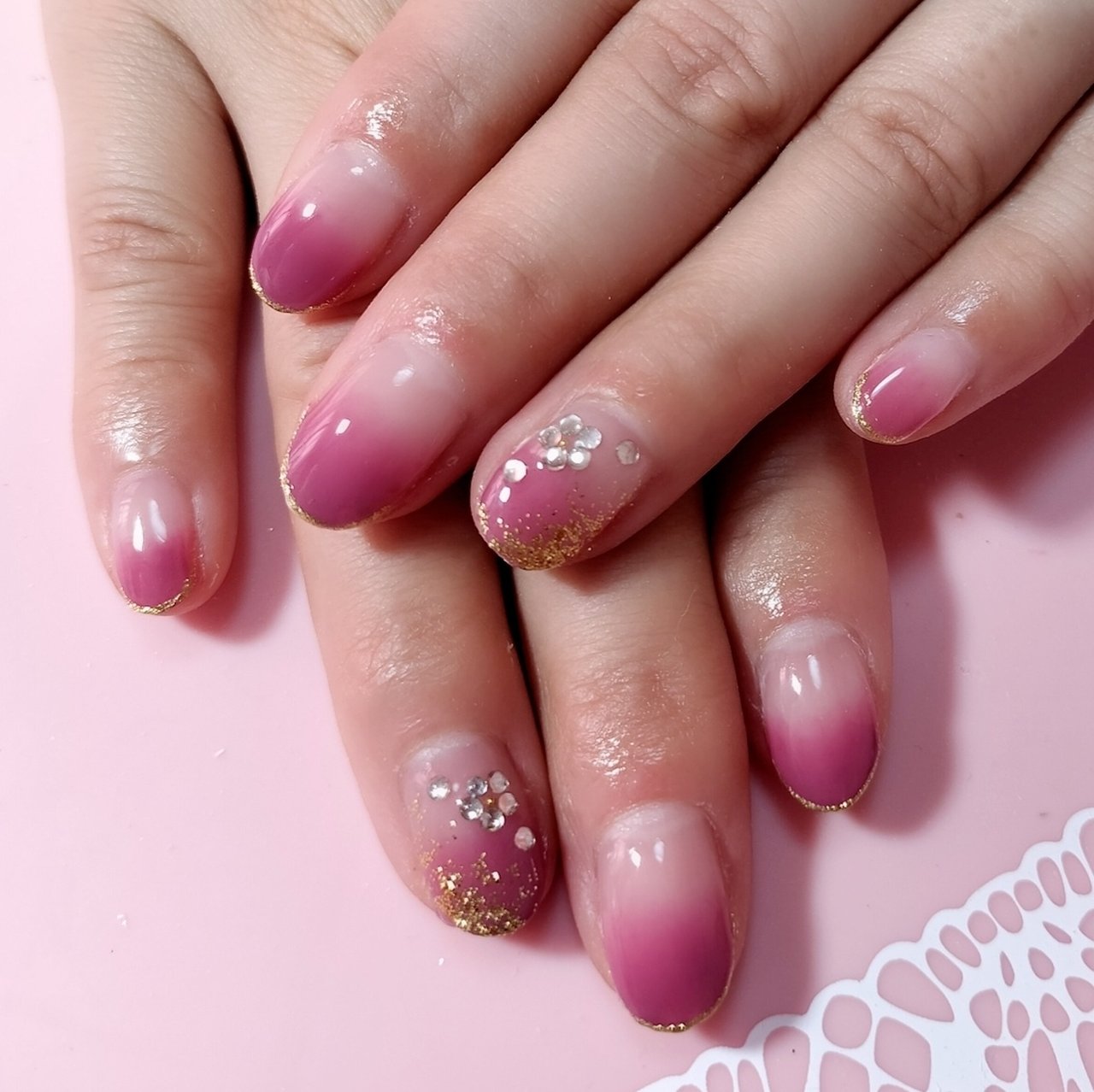 ハンド クリア ピンク ジェルネイル Mrのネイルデザイン No ネイルブック