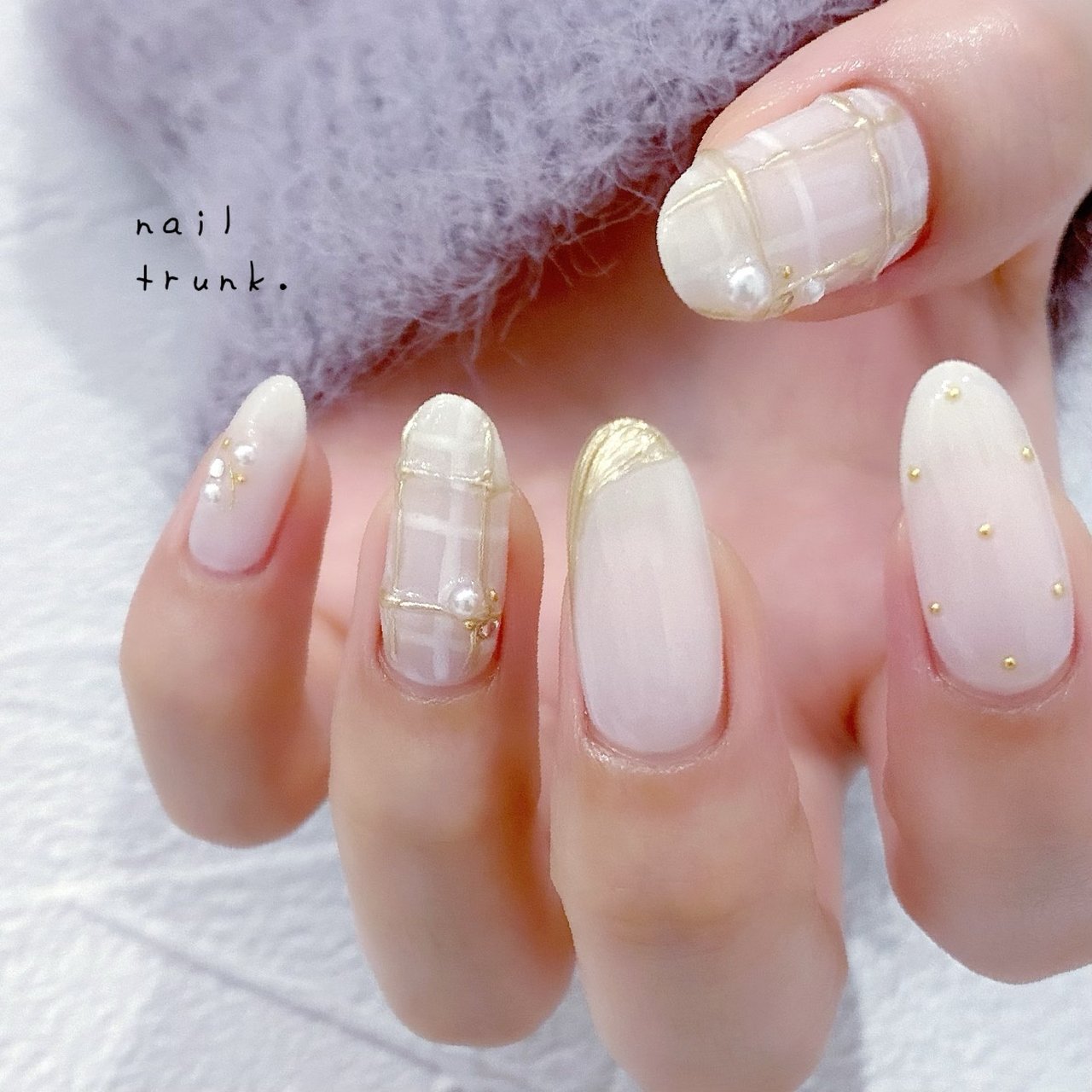 #013 シアーホワイトネイル　ネイルチップ e4379a1fc435c30043f24b0f0a5838