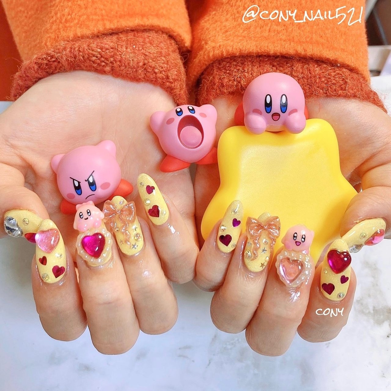 オールシーズン/女子会/ハンド/ハート/痛ネイル - CONY NAILのネイル