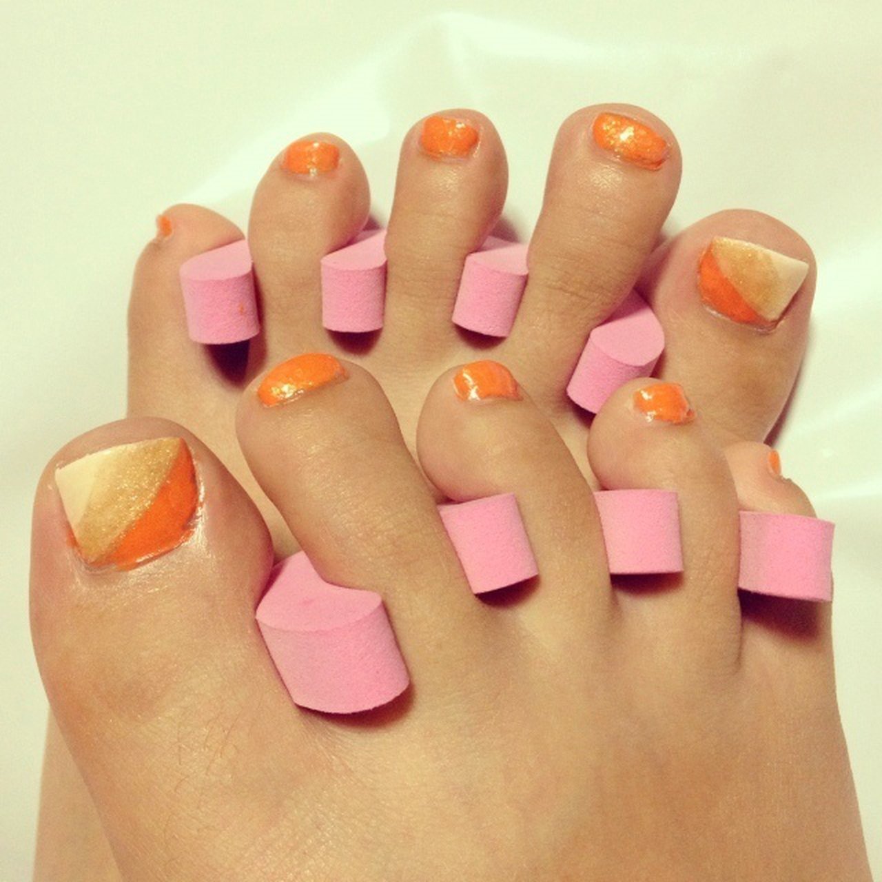 夏 グラデーション オレンジ マニキュア セルフネイル Kanailjのネイルデザイン No 731 ネイルブック