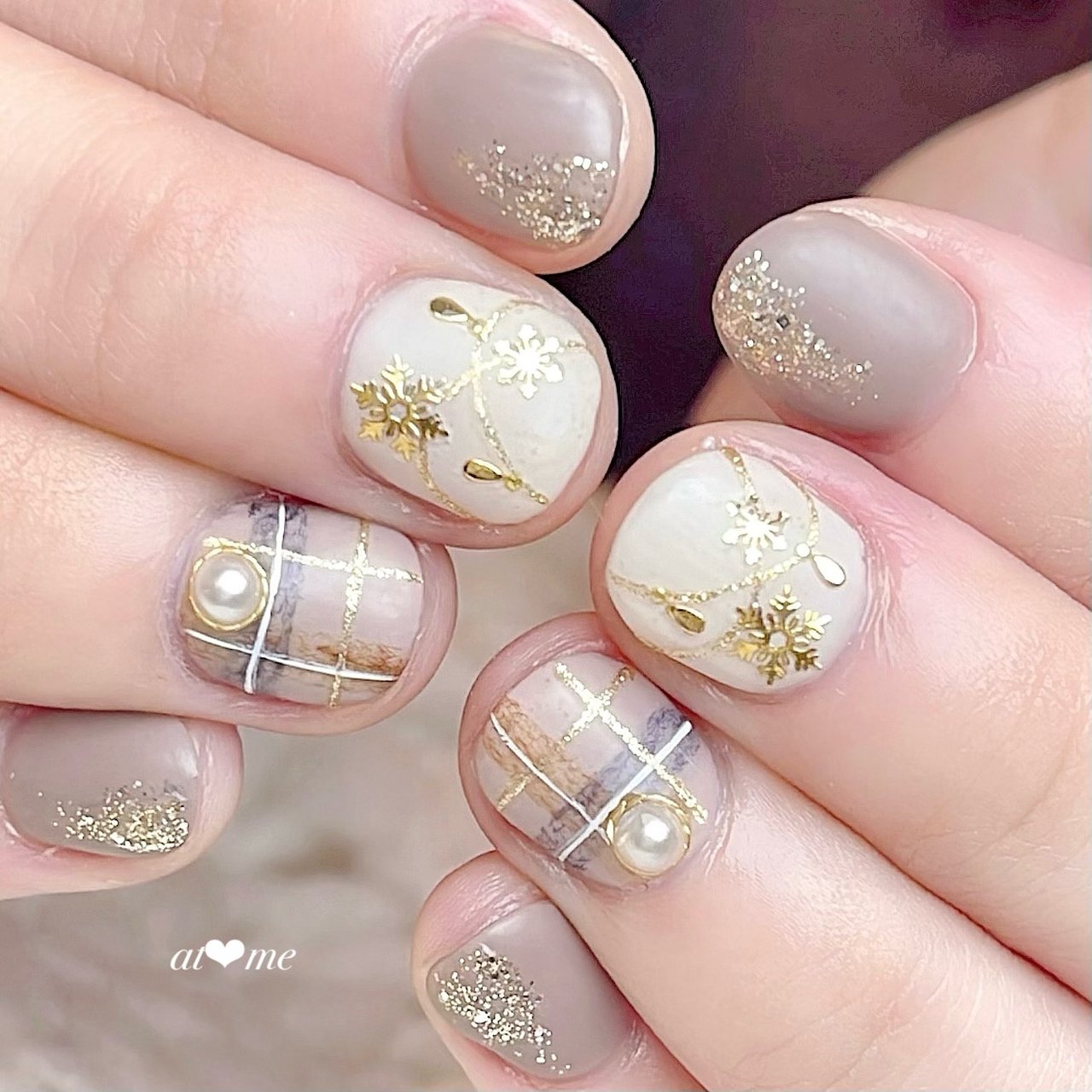 秋 冬 クリスマス デート ハンド At Meのネイルデザイン No ネイルブック