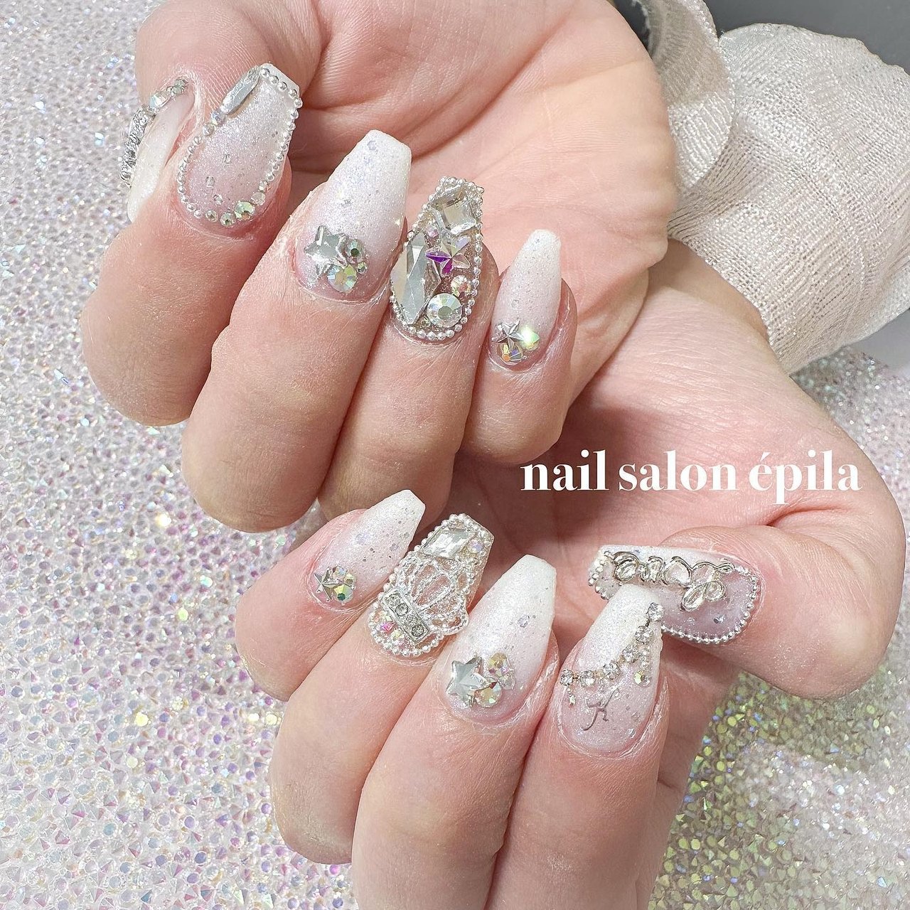 フット ビジュー 星 ワンホン 韓国 大阪南森町キラキラ派手ネイル専門店 Epila Nail のネイルデザイン No ネイル ブック