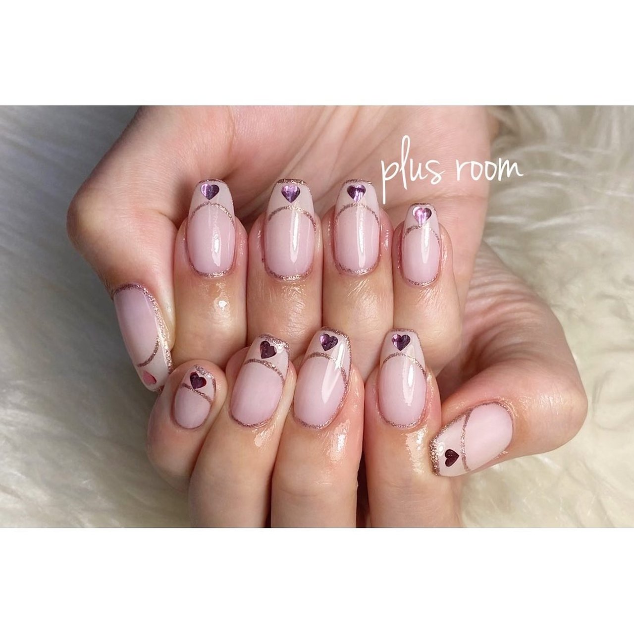 フレンチ ハート 個性派 ピンク ジェルネイル Asumiのネイルデザイン No ネイルブック