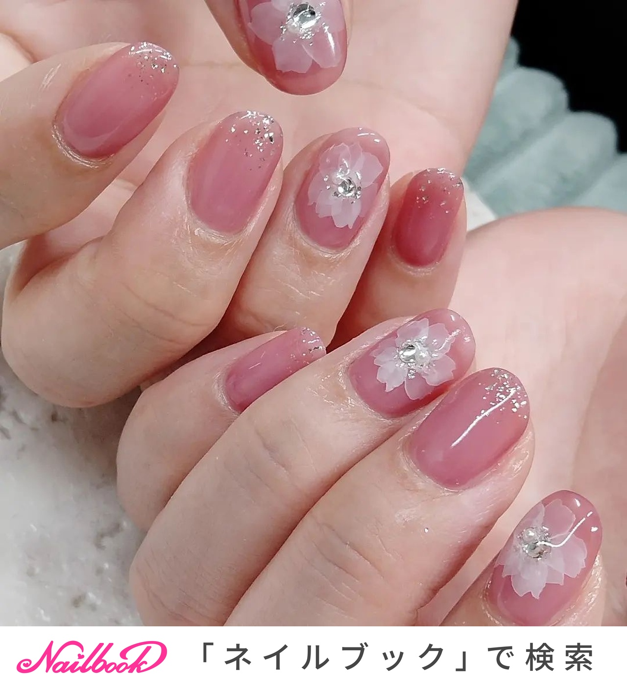 韓国 ネイル チップ シンプル アレンジ ピンク かわいい つけ爪