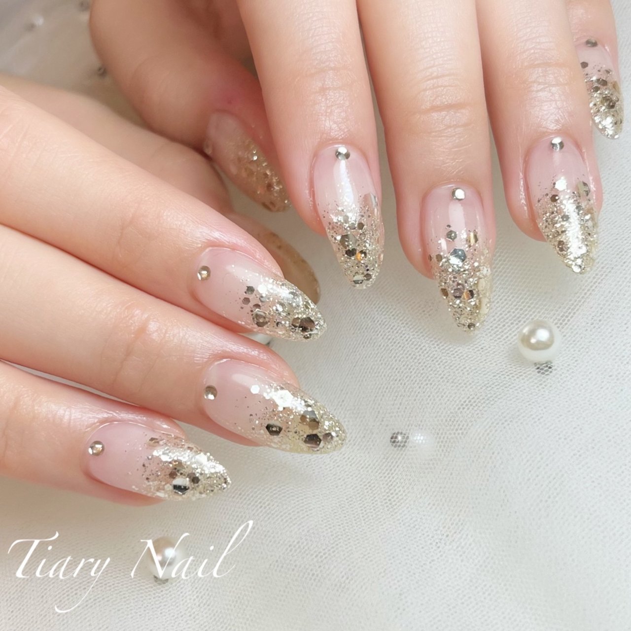 お正月 成人式 ブライダル パーティー シンプル Tiarynail ティアリーネイルのネイルデザイン No ネイルブック