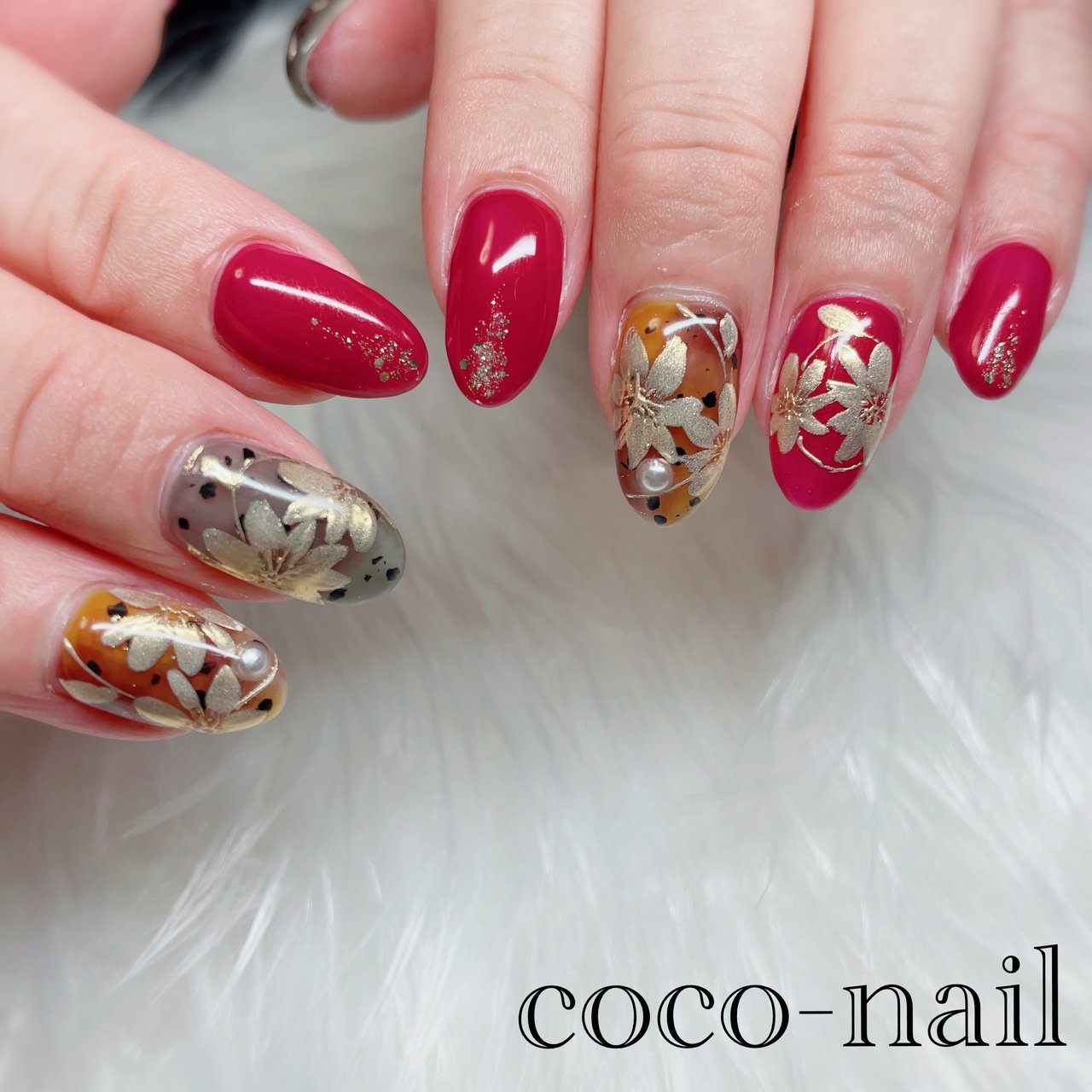 オールシーズン お正月 旅行 ハンド フラワー Coco Nail のネイルデザイン No ネイルブック