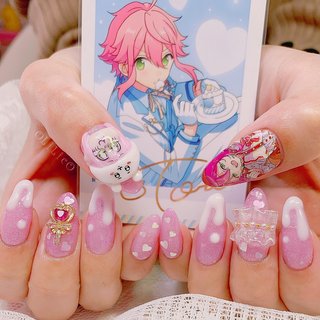 ネイルチップフルオーダー受付中♡痛ネイル3Dパーツ量産型ゆめかわあん